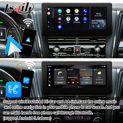 Android 13 Lexus Video Interface OEM Upgrade Screen para LM350 LM500H NX RX ES Retrofit Kits Inclui YouTube, NetFlix, CarPlay sem fio