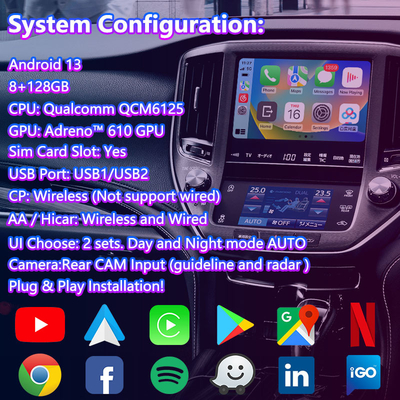 Lsailt Android Multimédia Interface de vídeo para 2012-2018 Toyota Crown S210 AWS210 GRS210 GWS214 Majesta Athlete