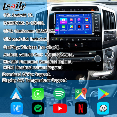 Módulo de atualização Android OEM para Land Cruiser 2013-2021 Integração do Kit CarPlay Sem Fio YouTube, Google Maps, Android Auto