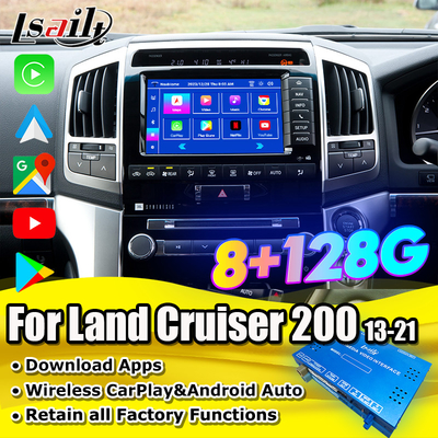 Módulo de atualização Android OEM para Land Cruiser 2013-2021 Integração do Kit CarPlay Sem Fio YouTube, Google Maps, Android Auto