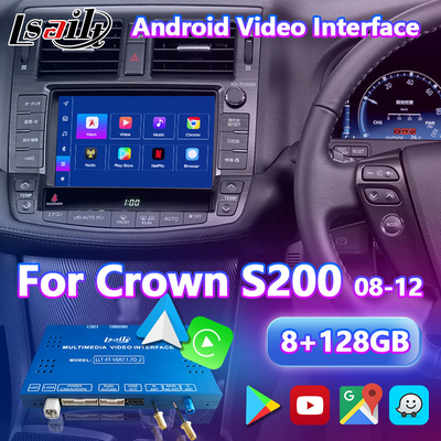 Interface de Vídeo Multimídia Android Lsailt para Toyota Crown S200 GWS204 GRS204 URS204 UZS207 Athlete Majesta 2008-2012