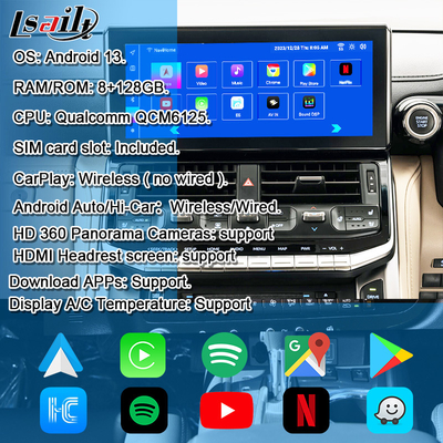 Lsailt OEM Modulo de Atualização Android para Land Cruiser 300 2022-Presente Integração de Interface Android YouTube, Waze, Play Store