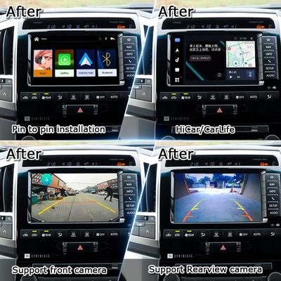 Interface Plug and Play Apple CarPlay para Land Cruiser 200 2013-2021 Multi-Idioma, Câmera 360, Suporte para Câmera de Ré