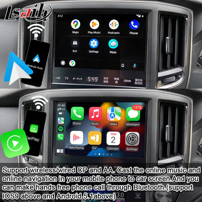 Interface Apple CarPlay Sem Fio Lsailt para Crown S210 2013-2016 AWS210 GRS210 GWS214 GWS215 Majesta Athlete Royal Saloon Suporte Câmera de Ré, Android Auto