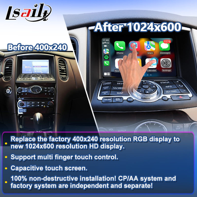 Tela Android Auto Carplay Lsailt para Infiniti EX25 EX35 EX37 EX30d EX QX50 2007-2017