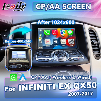 Tela Android Auto Carplay Lsailt para Infiniti EX25 EX35 EX37 EX30d EX QX50 2007-2017