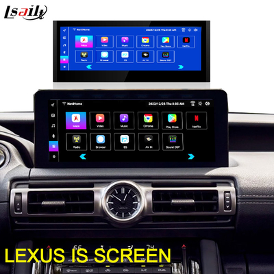 Tela Android Lexus 10,25 polegadas Qualcomm 8 Core GPS Navegação CarPlay Display para Lexus IS300 IS250 IS350 2020-2023