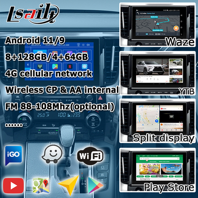 Toyota Alphard Vellfire AH40 Android carplay interface de vídeo