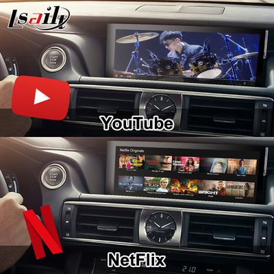 Lexus Android Screen Android 13 Multimédia Display 8 Core Qulcomm para LEXUS IS200T IS300H IS350 Suporte Controle de Joystick, YouTube, Google Play, CarPlay