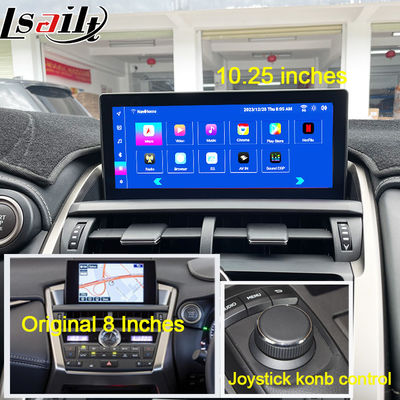 Lexus Android Screen 8 Core Qulcomm Multimédia Display para LEXUS NX200T NX300H 2014-2021 Suporte Joystick Controle de nós rotativos, YouTube, Google Play, CarPlay
