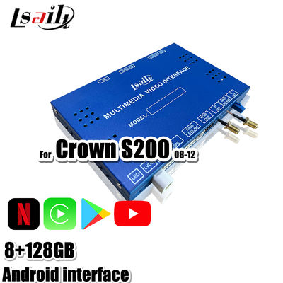 Android 13 Interface Multimídia para Toyota Crown S200 URS206 Modelo 2008-2012 Modulo de Atualização Android Incluído YouTube, NetFlix, Google Map