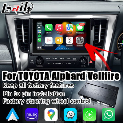 Toyota Alphard Vellfire AH30 série puro estilo OEM Carplay android auto box modelo 2015-2022