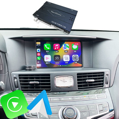 Interface CarPlay para Infiniti Q70 Q70L M35 M45 Fuga 2009-2019 Adaptador Android Auto sem fio Integração Espelhamento de Celular, Temperatura do AC