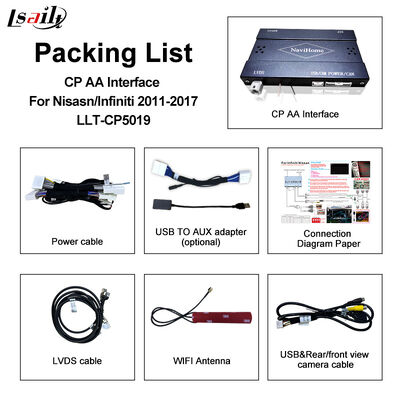 Interface sem fio Apple Carplay para Pathfinder R51 D40 Navara 08IT com Android Auto, Bluetooth, WiFi, YouTube Music