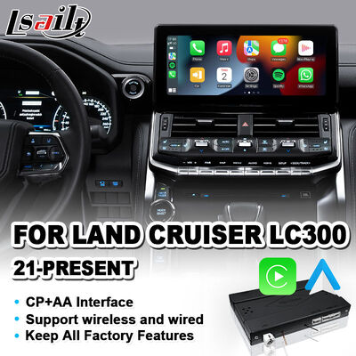 Lsailt Wireless Android Auto Carplay Interface para 2021-2024 Toyota Land Cruiser 300 GX-R VX-R GR GR-S Sahara ZX VX LC300