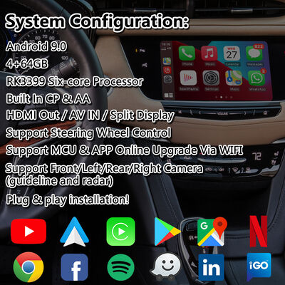 Lsailt Android Multimédia Interface de vídeo para 2016-2019 Cadillac XT5 Platinum CUE System