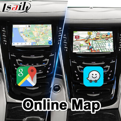 Lsait Android Navegação Multimídia Interface de Vídeo para 2015-2020 Cadillac Escalade Sistema CUE com Carplay