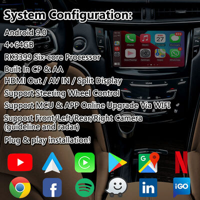 Lsailt Android Carplay Multimédia Interface de Vídeo Para 2013-2019 Cadillac XTS CUE System