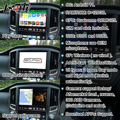 Interface de Vídeo Multimídia Android 13 para Crown S210 AWS210 GRS210 GWS214 GWS215 Majesta Athlete Royal Saloon Upgrade de Tela OEM com CarPlay Sem Fio