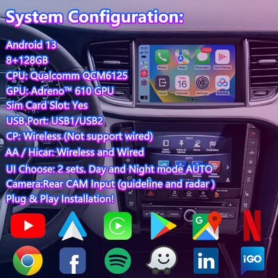Lsailt Android Carplay Multimédia Interface de Vídeo para 2018-2022 Infiniti QX50