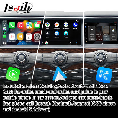Interface Multimídia Nissan para Patrol Y62, Nismo, QX80 QX56 2013-2021 Upgrade de Tela OEM com CarPlay Sem Fio, Android Auto, YouTube