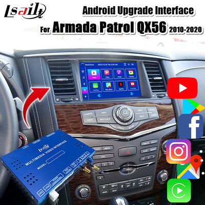 Módulo Multimídia Android 13 para Armada Patrol Y62 Quest OEM Upgrade Screen com CarPlay sem fio, YouTube, Google Map