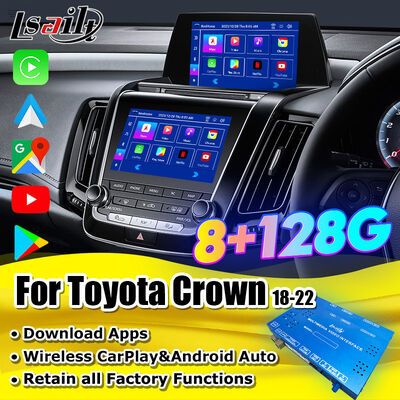 Caixa de Interface OEM e Android CarPlay para Crown S220 2018-2022 com Android Auto, YouTube, Netflix, Google Play