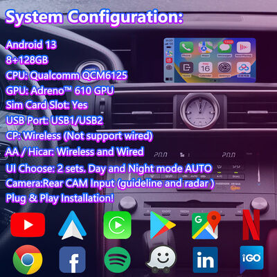 Interface de Vídeo para Carro Android Lsailt para Lexus RC 350 RC200t RC300h RC350 RCF RC300 de 2014-2018