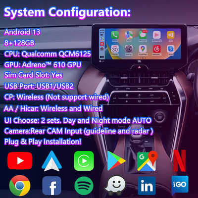 Lsailt Android Carplay Interface de vídeo de navegação para 2020 - Modulo de rádio de suporte Toyota Harrier Venza