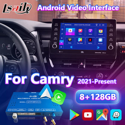 Lsailt Android Carplay Interface de vídeo de navegação para 2021-2024 Toyota Camry Hybrid XSE XLE SL SE XV70