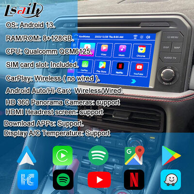 NISSAN Multimedia Interface OEM Android Upgrade para GT-R 2017+ CarPlay sem fio integrado, YouTube, NetFlix,Android Auto
