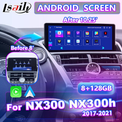 Lsailt 10,25 polegadas Android Carplay Multimédia Video Interface Screen para 2017-2021 Lexus NX 300h NX200 NX300 NX300h