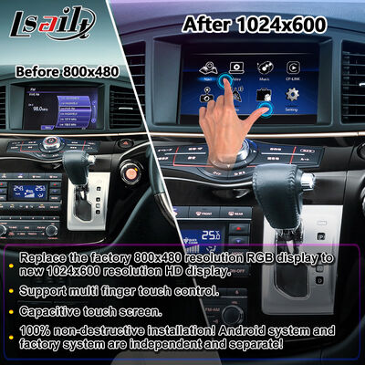 Tela multimídia Lsailt Android Carplay para Nissan Elgrand E52 2010-2020