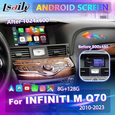 Lsailt Android Carplay Multimedia Screen para 2010-2023 Infiniti M25 M30d M37 M56 M35h Y51 Q70