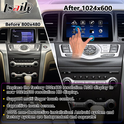 Tela multimídia Lsailt Android Carplay para Nissan Murano Z51 2008-2014