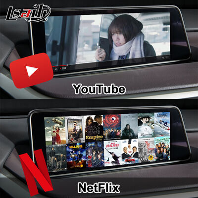 Interface de Vídeo CarPlay/Android para Sistemas Multimídia Lexus para RX450H RX350 de 12,3 Polegadas 2016-2021 com YouTube, NetFlix, Android Auto Integrados