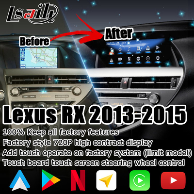 10.25 polegadas Lexus Android Screen com Carplay Android Auto Lsailt Para RX350 RX450h