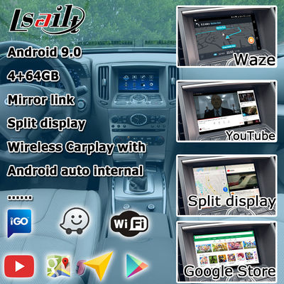 Navegação GPS Interface Multimédia NISSAN Android Carplay 1.8G Para Infiniti G37 G25 Navihome