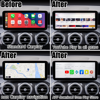 GV video da caixa da relação 4GB RAM AI dos multimédios de Android 10 para Mercedes com Carplay