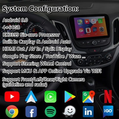 Lsailt Android Carplay Interface Multimédia para Chevrolet Equinox Traverse Mylink System