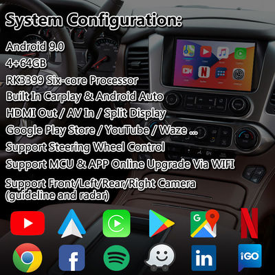 Interface de vídeo multimídia Android Carplay Lsailt para Chevrolet Suburban