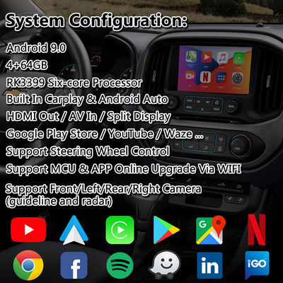 Interface de Vídeo Lsailt Android Carplay para Sistema Mylink Chevrolet Colorado