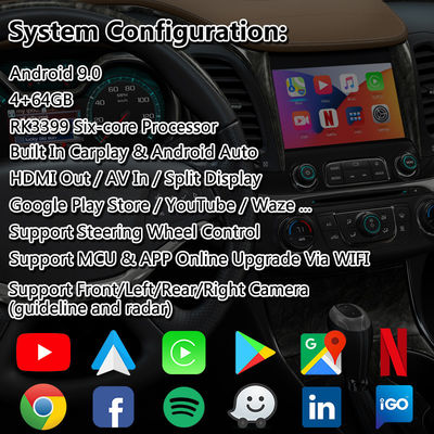 Interface Multimídia Lsailt Android Carplay para Sistema Mylink Chevrolet Impala LTZ LT 2014-2020