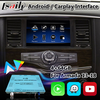 Lsailt Android Multimedia Interface para Nissan Patrol Y62 com Carplay sem fio