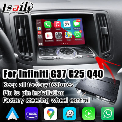 Carplay sem fio Android Auto para Infiniti G37 G25 Q40 Q60 370GT skyline 08IT