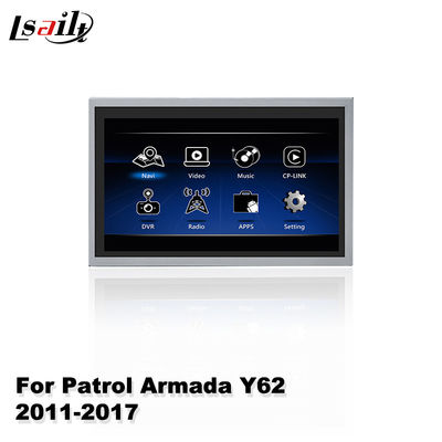 Tela multimídia de carro Lsailt para Nissan Patrol Y62 2011-2017 com sem fio Android Auto Carplay