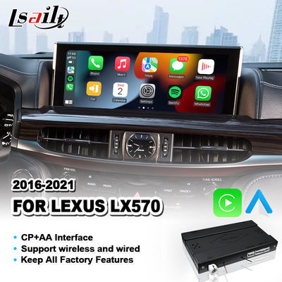 Interface sem fio Android Auto Carplay para 2016-2021 Lexus LX 570 LX450D LX570
